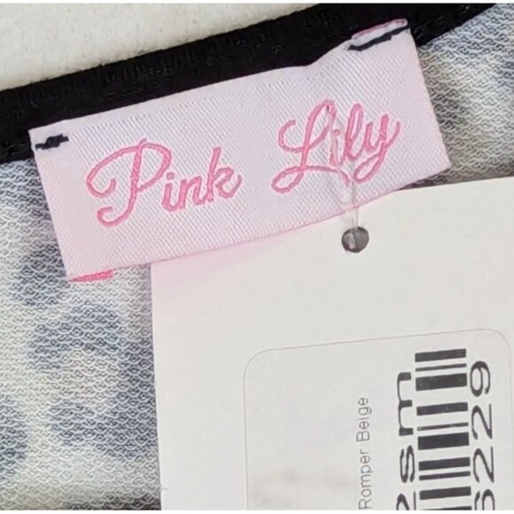 Pink Lily Women size S Animal Print Jumpsuit Romper Safari Leisure Lounge Outfit - Picture 7 of 11